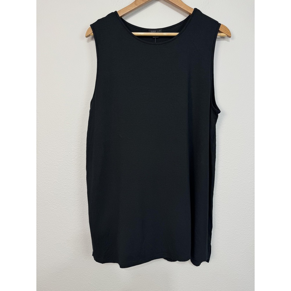 J. Jill Tank Top Women's Large Black Wearever Sleeveless Tunic Jersey Stretch